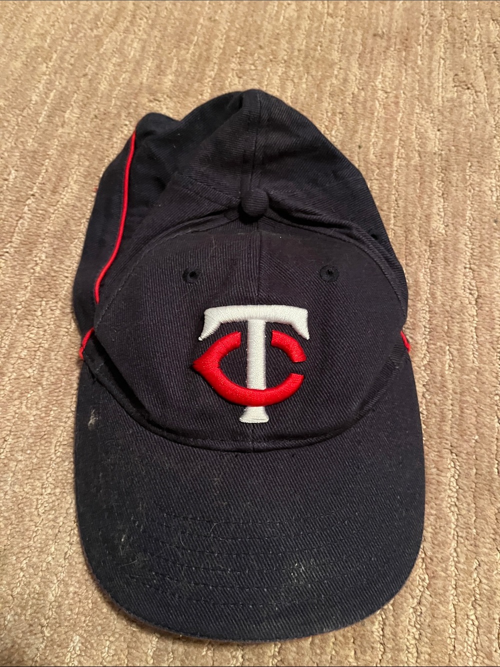 Men's Navy Baseball Cap with Red & White TC Logo